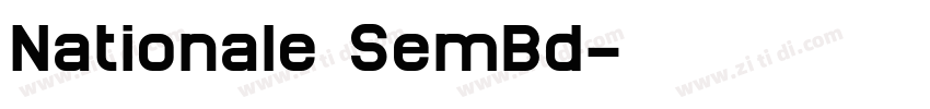 Nationale SemBd字体转换